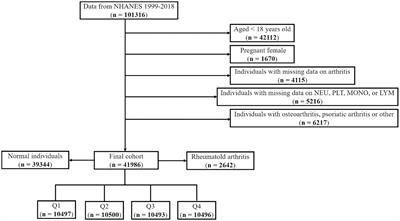 The association between the aggregate index of systemic inflammation and risk of rheumatoid arthritis: retrospective analysis of NHANES 1999–2018
